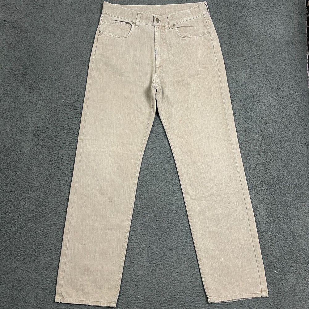 Ermenegildo Zegna Jeans Mens 34 Beige Tan Zegna Sport Straight Fit Casual 32x32